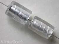 Silver Foil Tube, kristall, 14mm, 5 Stk.