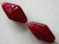 Bicone, red, ±17mm, 5 pc.
