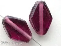 Small Diamond, mid purple, ±20mm, 5 pc.