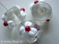 Lamp-Beads cylinder crystal with white, 12mm, 1 pc.
