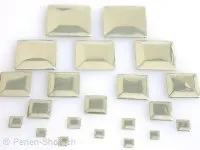 Hotfix nailheads square, silver, ±7x7mm, 60 pc.