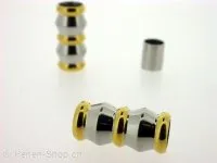 Edelstahl Magnetverschluss, Farbe: Platinum/Goldfarbig, Grösse: ±21x10mm, Menge: 1 Stk