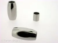 Stainless Steel Magnetic Clasps, Color: platinum color, Size: ±21x10mm, Qty: 1 pc.
