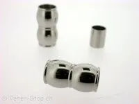 Stainless Steel Magnetic Clasps, Color: platinum color, Size: ±18x10mm, Qty: 1 pc.