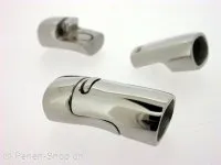 Stainless Steel Magnetic Clasps, Color: platinum color, Size: ±25x13mm, Qty: 1 pc.