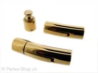 Stainless Steel Press Clasps, Color: rose gold, Size: ±30x8mm, Qty: 1 pc.