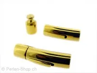 Stainless Steel Press Clasps, Color: gold, Size: ±30x8mm, Qty: 1 pc.