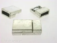 Magnetic Clasps, ±21x12mm, old silver color, 1 pc.