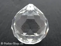 Crystal goutte, ±34x32mm, crystal, 1 pcs.