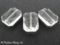 Kristall Rechteckig, ±18x13x8mm, kristall, 3 Stk.