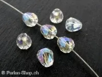 Tropfen Perlen, Farbe: Kristall irisierend, Grösse: ±8x8mm, Menge: 2 Stk.