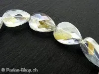 Kristall tropfe, Farbe: kristall, Grösse: ±23x16mm, Menge: 2 Stk.