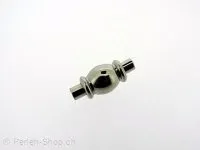 Stainless Steel Magnetic Clasps, Color: Platinum, Size: ± 16x7mm, Qty: 1 pc.