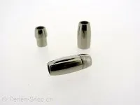 Edelstahl Magnetverschluss, Farbe: Platinum, Grösse: ± 16x7mm, Menge: 1 Stk