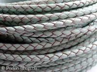 Leather Cord from coil, Color: mint, Size: ±3mm, Qty: 10cm