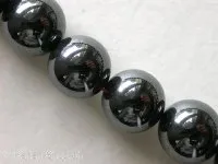 Magnetic beads round, hematite, 10mm, 5 pc.