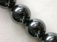 Magnetic beads round, hematite, 12mm, 5 pc.