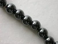 Magnetic beads round, hematite, 6mm, 20 pc.