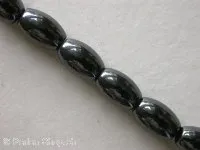 Magnetic beads oval, hematite, 5x8mm, 10 pc.