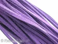 Imitation suede lace, purple, 3mm, ±1 m