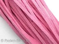 Imitation Wildlederband, rosa, 3mm, ± 1 m