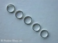 Split ring, 8mm, silver color, 30 pc.