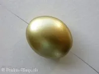 Kunststoffperle oval, gold metalic, ±29mm, 1 Stk.
