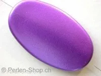 Kunststoffperle flach oval, violett metalic, ±51mm, 1 Stk.