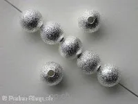 Metalbeads round, 8mm, silver color, 7 pc.