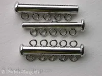 Magnetic Clasp, 2 rows of 5 eyes, ±30x11mm, 1 pc.