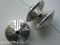 Plasticbeads, spacer, 22x11mm, antique silver color, 3 pc.