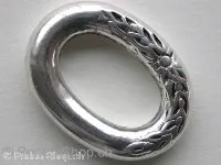 Kunststoff ring, ±30x22mm, antik silberfarbig, 1 Stk.