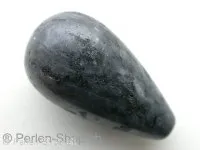 Black Marble, Semi-Precious Stone, ±42mm, drop, 1 pc.