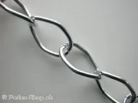 Alu-Chain, ±30x21mm, silver color, 1 Meter