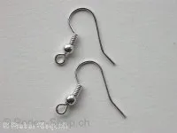 Fisch Hook, 20mm, silver color, 12 pc.
