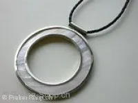 Pendant shell, round with hole, ±65mm, 1 pc.