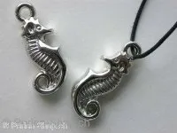 Plastic pendant, seahorse, ±28x11mm, 1 pc.