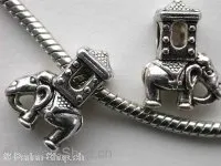 Metalbeads elephant, ±19x14mm, 1 pc.