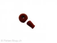 Zinnober Cinnabar Guru Perlen, Farbe: Rot, Grösse: ±8mm, Menge: 1 Stk.