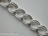 Chain, ±10x13mm, silver color, 1 Meter