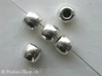Metallperle zylinder, ±5x6mm, 8 Stk.