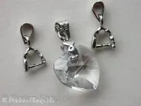 Bails bunny for pendants, platinum, 1 pc.