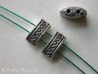 Metalbeads with 2 holes, 10x5mm, 5 pc.