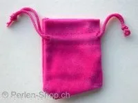 Gift bag (Organza), samt, pink, 5x7cm, 1 pc.
