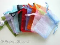On SALE, Gift bag (Organza)s, silk, assortiert, div. Colors, 5x6cm, 10 pc.