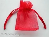 Gift bag (Organza), silk, red, 5x6cm, 1 pc.