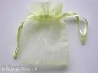 Gift bag (Organza), silk, yellow, 5x6cm, 1 pc.