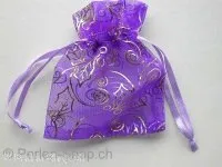 Gift bag (Organza), silk, purple, 7x9cm, 1 pc.