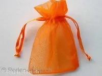 Gift bag (Organza), silk, orange, 7x9cm, 1 pc.