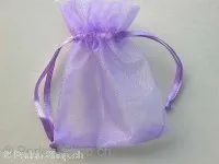 Gift bag (Organza), silk, purple, 7x9cm, 1 pc.